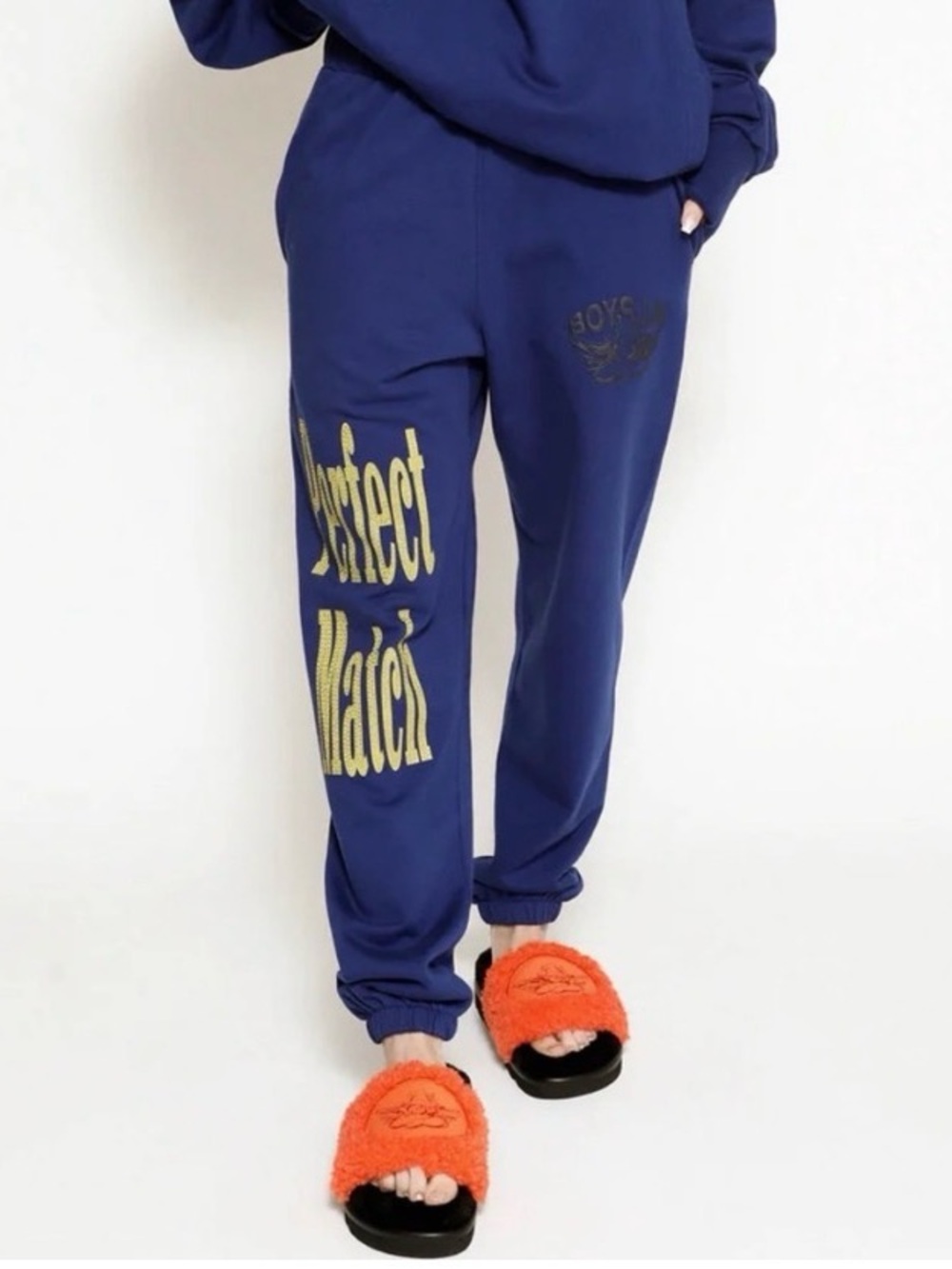 Boys Lie Navy 'Perfect Match' Graphic Jogger Pants XL